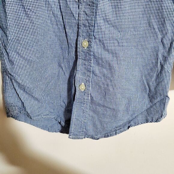 Children's Place Blue/White Checkered Shirt Size 5/6 - Picture 4 of 7